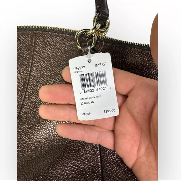 Coach F56127 Metallic Bronze Small Kelsey Satchel - $295 MSRP crossbody NWT - Picture 4 of 12